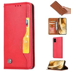 huismerk Voor Samsung Galaxy Note 20 Knead Skin Texture Horizontale Flip Lederen Case met Photo Frame & Holder & Card Slots & Wallet(Red)