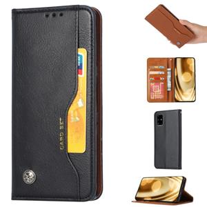 huismerk Voor Samsung Galaxy Note20 Ultra Knead Skin Texture Horizontale Flip Lederen Case met Photo Frame & Holder & Card Slots & Wallet(Zwart)