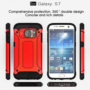 huismerk Voor Samsung Galaxy S7 / G930 hard Armor TPU + PC combinatie hoesje (rood)