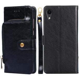 huismerk Zipper BAG PU + TPU Horizontale Flip Lederen Case met Houder & Card Slot & Portemonnee & Lanyard voor iPhone XR