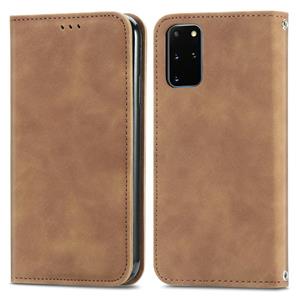 huismerk Voor Samsung Galaxy S20 Plus Retro Skin Feel Business Magnetische Horizontale Flip Lederen Case met Houder & Kaart Slots & Portemonnee & Foto Frame (B