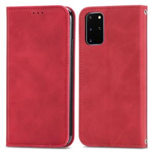 huismerk Voor Samsung Galaxy S20 Plus Retro Skin Feel Business Magnetische Horizontale Flip Lederen Case met Houder & Kaart Slots & Portemonnee & Foto Frame (R