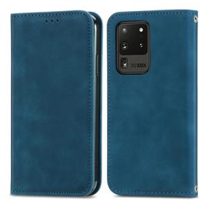 huismerk Voor Samsung Galaxy S20 Ultra Retro Skin Feel Business Magnetische Horizontale Flip Lederen Case met Houder & Kaart Slots & Portemonnee & Foto Frame (