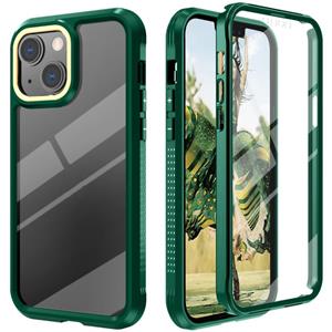 huismerk C1 2 in 1 schokbestendige TPU + PC-beschermhoes met PET-schermbeschermer voor iPhone 13 Mini