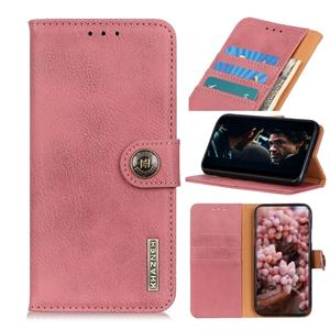 huismerk Voor Galaxy S20+ Cowhide Texture Horizontal Flip Leather Case met Holder & Card Slots & Wallet(Pink)