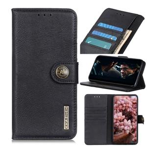 huismerk Voor Galaxy S20+ Cowhide Texture Horizontal Flip Leather Case met Holder & Card Slots & Wallet(Black)