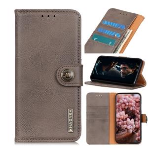 huismerk Voor Galaxy S20+ Cowhide Texture Horizontal Flip Leather Case met Holder & Card Slots & Wallet(Khaki)