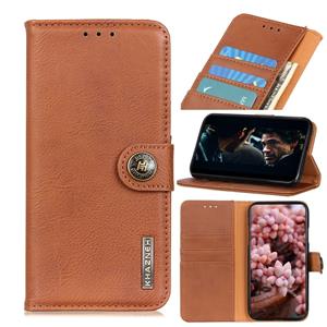 huismerk Voor Galaxy S20 Ultra Cowhide Texture Horizontal Flip Leather Case met Holder & Card Slots & Wallet(Brown)