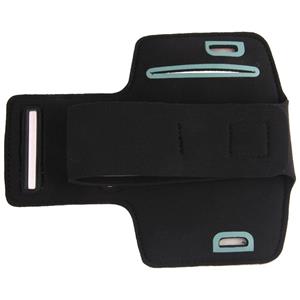 huismerk Universeel PU leren sport armband Hoesje met opening koptelefoon aansluiting voor o.a. iPhone 8 / 7 / 6 Samsung Galaxy S5 / S4 / S3 (zwart)