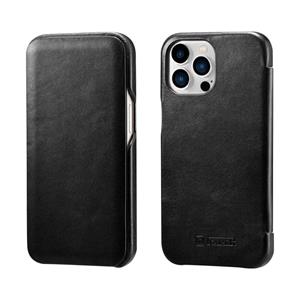 Icarer First Layer Cowhide Horizontal Flip Phone Case voor iPhone 13 Pro Max