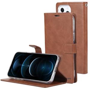 huismerk Goofspery Blue Moon Crazy Horse Textuur Horizontale Flip Lederen Case met Houder & Card Slot & Portemonnee voor iPhone 13 Pro (Brown)