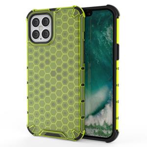 huismerk Voor iPhone 12 mini Shockproof Honeycomb PC + TPU Case(Groen)