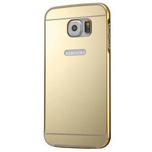 Huismerk Modieuze galvaniseren PC Push Pull Shell backcover + metalen Frame Bumper voor Samsung Galaxy S7 / G930(Gold)
