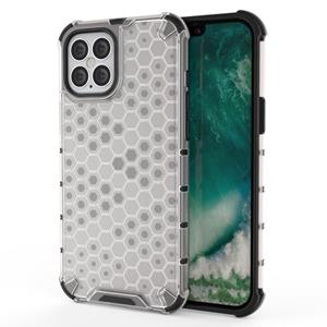 huismerk Voor iPhone 12 mini Shockproof Honeycomb PC + TPU Case(Wit)