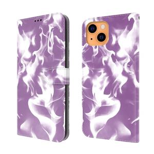 huismerk Cloud Fog Pattern Horizontale Flip Leren Case met Houder & Card Slot & Portemonnee voor iPhone 13 (Paars)