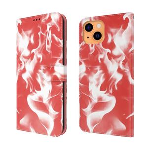 huismerk Cloud Fog Patroon Horizontale Flip Lederen Case met houder en kaartsleuf en portemonnee voor iPhone 13 (rood)