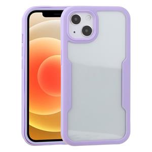 huismerk Acrylic + TPU 360 graden Volledige dekking Schokbestendige beschermhoes voor iPhone 13 (Paars)