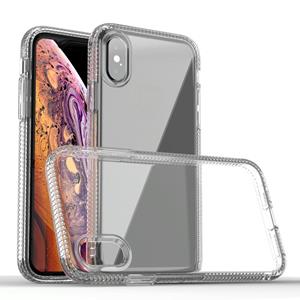 huismerk Schokbestendige transparante TPU-airbag beschermhoes voor iPhone X / XS