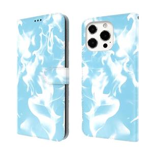 huismerk Cloud Mist Patroon Horizontale Flip Leren Case met Houder & Kaart Slot & Portemonnee voor iPhone 13 Pro Max (Sky Blue)