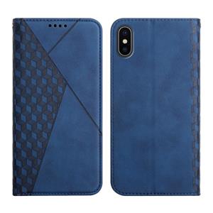 huismerk Diamond Pattern SPLICING Skin Feel Magnetic Horizontal Flip Lederen Case met kaartslots & houder & portemonnee voor iPhone XR