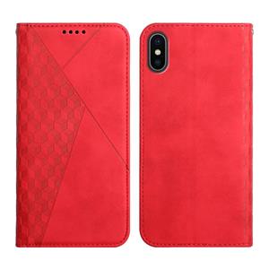 huismerk Diamond Pattern SPLICING Skin Feel Magnetic Horizontal Flip Lederen Case met Kaart Slots & Houder & Portemonnee voor iPhone XS MAX