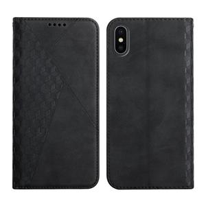 huismerk Diamond Pattern Splicing Skin Feel Magnetic Horizontal Flip Lederen Case met Kaart Slots & Houder & Portemonnee voor iPhone XS MAX