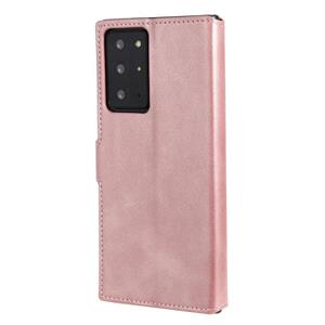 huismerk Voor Samsung Galaxy Note 20 Ultra Classic Calf Texture PU + TPU Horizontale Flip Lederen case met Holder & Card Slots & Wallet(Rose Gold)