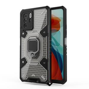 huismerk Voor Xiaomi Redmi Note 10 Pro 5G RUIMTE PC + TPU Ringhouder Beschermhoes