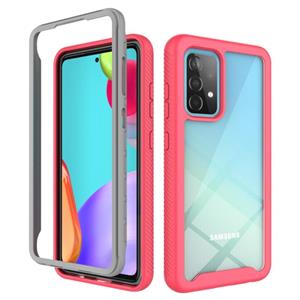 huismerk Voor Samsung Galaxy A52 5G Starry Sky Solid Color Series Shockproof PC + TPU Protective Case (Rood)