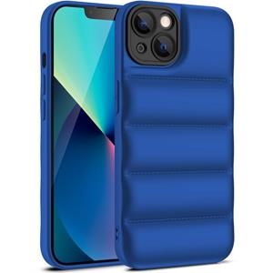 huismerk Eiderdown Airbag Shockproof Phone Case For iPhone 13(Blue)