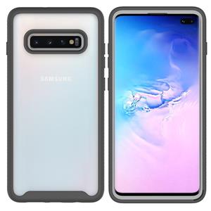 huismerk Voor Samsung Galaxy S10 Plus Starry Sky Solid Color Series Schokbestendige PC + TPU Beschermhoes(Zwart)