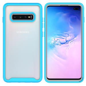 huismerk Voor Samsung Galaxy S10 Plus Starry Sky Solid Color Series Schokbestendige PC + TPU Beschermhoes (Baby Blue)