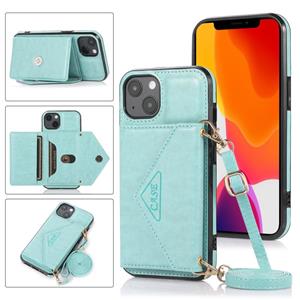 huismerk Multifunctionele Cross-body Card Tas TPU + PU Back Cover Case met Houder & Card Slot & Portemonnee voor iPhone 13 Mini