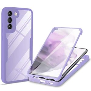 huismerk Voor Samsung Galaxy S22 5G Acryl + TPU 360 graden Volledige dekking Shockproof Phone Case (Purple)