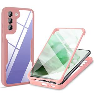 huismerk Voor Samsung Galaxy S22 + 5G Acrylic + TPU 360 graden Volledige dekking Shockproof Phone Case (Pink)