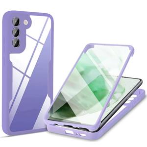 huismerk Voor Samsung Galaxy S22 + 5G Acryl + TPU 360 graden Volledige dekking Shockproof Phone Case (Purple)