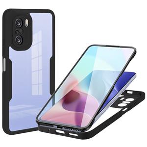 huismerk Voor Xiaomi Redmi K40 Acrylic + TPU 360 graden Volledige dekking Shockproof Phone Case (Black)