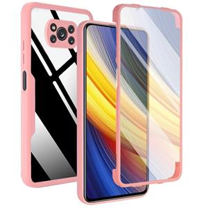 huismerk Voor Xiaomi Poco X3 NFC / X3 Acryl + TPU 360 graden Volledige dekking Shockproof Phone Case (PINK)