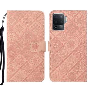 huismerk Voor OPPO A94 4G Ethnic Style Lederen telefoonhoesje van etnische stijl