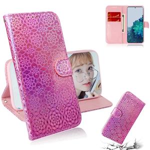 huismerk Voor Samsung Galaxy S30 Solid Color Kleurrijke Magnetische gesp horizontale flip pu lederen kast met Holder & Card Slots & Wallet & Lanyard(Pink)