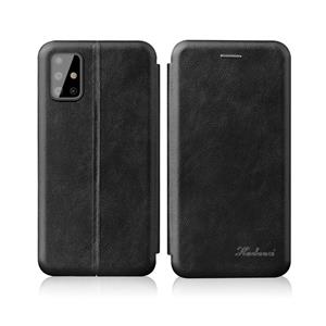 huismerk Voor Samsung Galaxy S21 Ultra 5G ntegrated elektriciteit persen retro textuur magnetische TPU + PU lederen hoesje met kaartsleuf en houder (zwart)