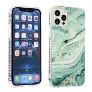 huismerk Sands Marble Double-sided IMD Pattern TPU + Acrylic Case For iPhone 13 mini(Green)