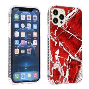 huismerk Sands Marble Double-sided IMD Pattern TPU + Acrylic Case For iPhone 13 mini(Red)