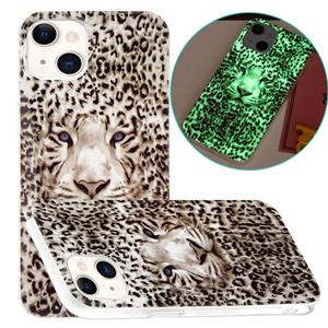 huismerk Luminous TPU Zachte beschermhoes voor iPhone 13 Mini (Leopard Tiger)