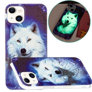 huismerk Luminous TPU Zachte beschermhoes voor iPhone 13 (Starry Sky Wolf)