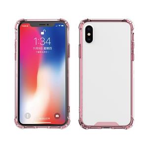 huismerk Schokbestendig TPU-frame + acrylachterpaneel beschermhoes voor iPhone XS MAX