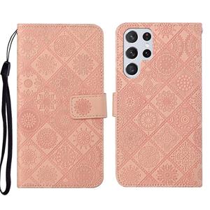 huismerk Voor Samsung Galaxy S22 Ultra 5G Ethnic Style Lederen telefoonhoesje met etnische stijl