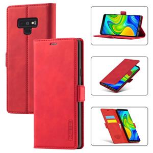 lc.imeeke Voor Samsung Galaxy Note9 LC.IMEEK Sterk magnetisme Ultradun horizontaal flip schokbestendige matte TPU + PU lederen hoes met Holder & Card Slots & Wa