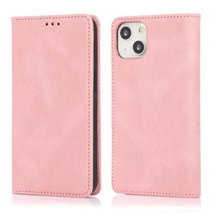 huismerk Sterke Magnetische Crazy Horse Textuur Horizontale Flip Leren Case met Houder & Kaart Slots & Portemonnee voor iPhone 13 Mini (Rose Gold)