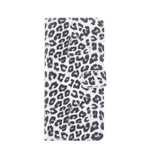 huismerk Voor Samsung Galaxy Note20 Ultra Leopard Pattern Horizontale Flip Lederen case met Holder & Card Slots(Wit)